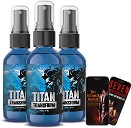 TitanTransform male vitality spray for men over 40, three bottles